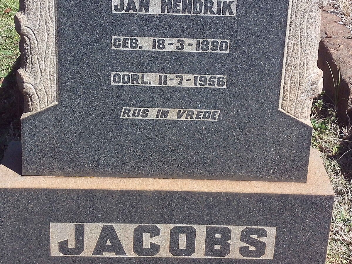 JACOBS Jan Hendrik 1890-1956