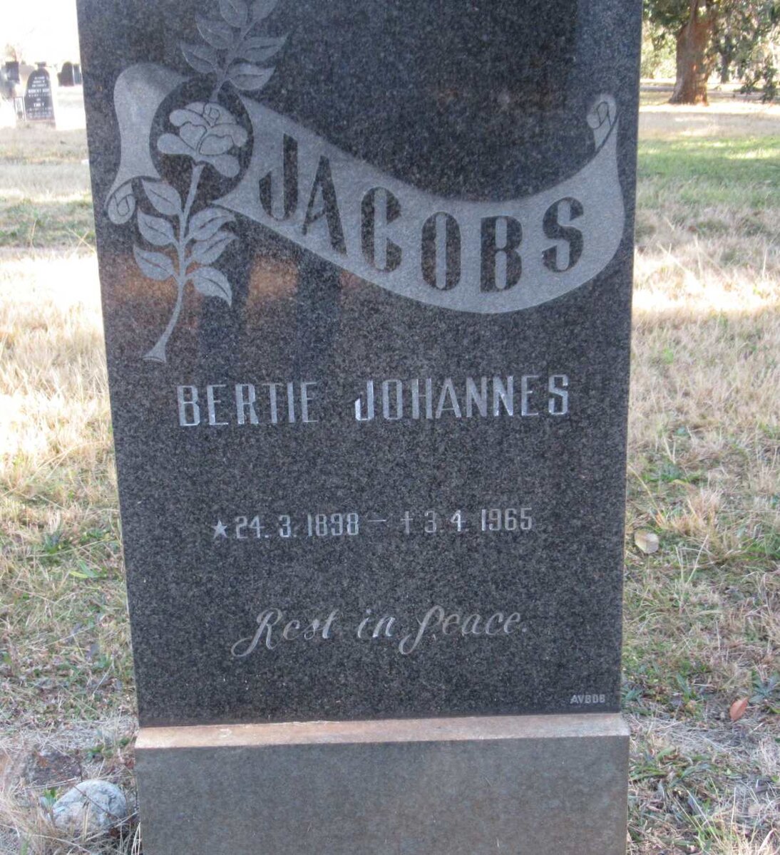 JACOBS Bertie Johannes 1898-1965