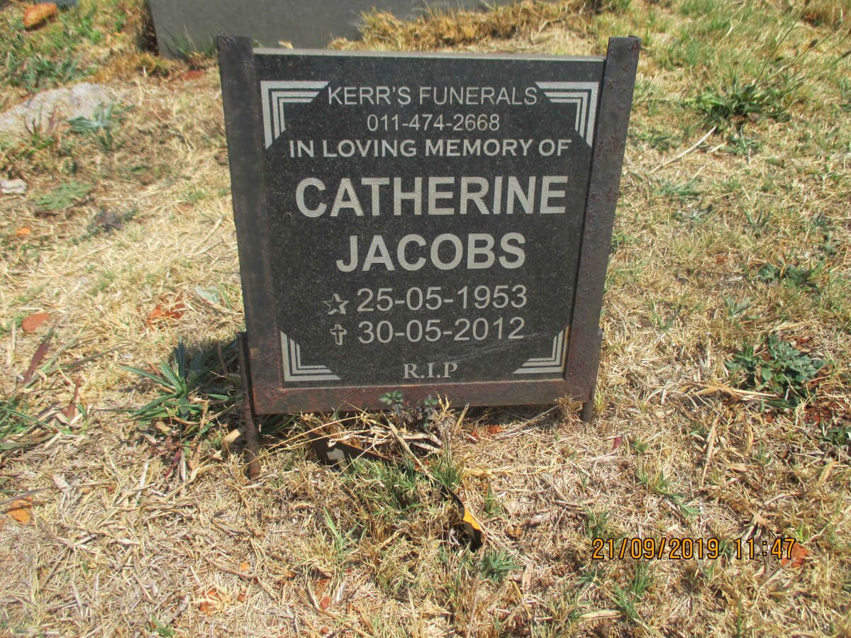 JACOBS Catherine 1953-2012