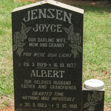 JENSEN Albert 1923-1981 &amp; Joyce 1929-1977