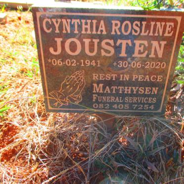 JOUSTEN Cynthia Rosline 1941-2020