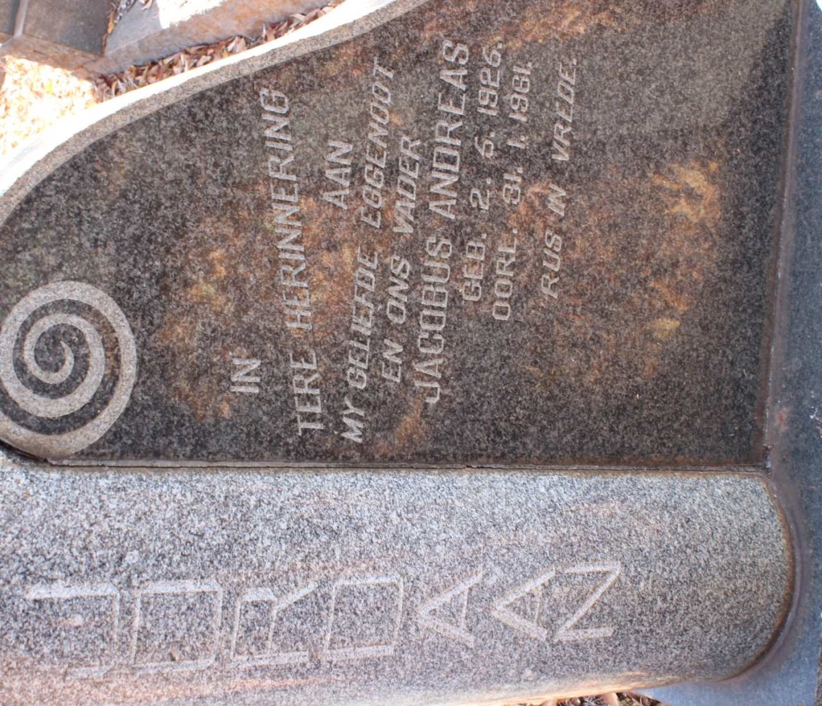 JORDAAN Jacobus Andreas 1926-1961