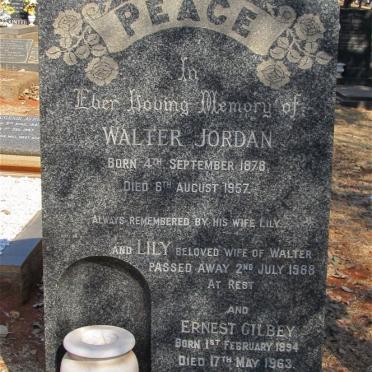 JORDAN Walter 1878-1957 &amp; Lily -1968 :: GILBY Ernest 1894-1963