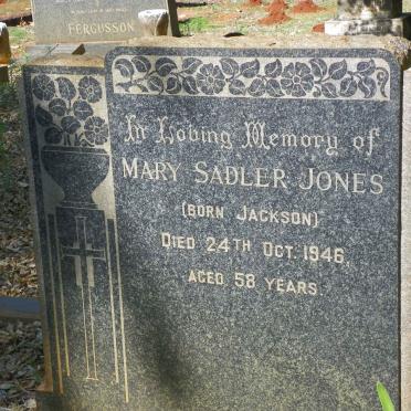 JONES Mary Sadler nee JACKSON -1946
