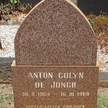 JONGH Anton Colyn, de 1969-1969