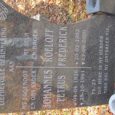 JONKER Johannes Petrus 1926-1961 :: JONKER Roeloff Frederick 1952-2000