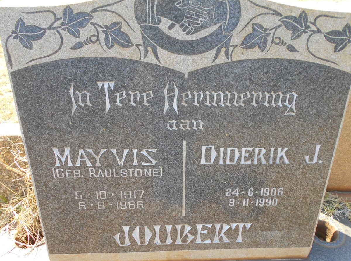 JOUBERT Diderik J. 1906-1990 &amp; Mayvis RAULSTONE 1917-1966