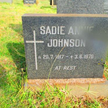 JOHNSON Sadie Annie 1917-1976