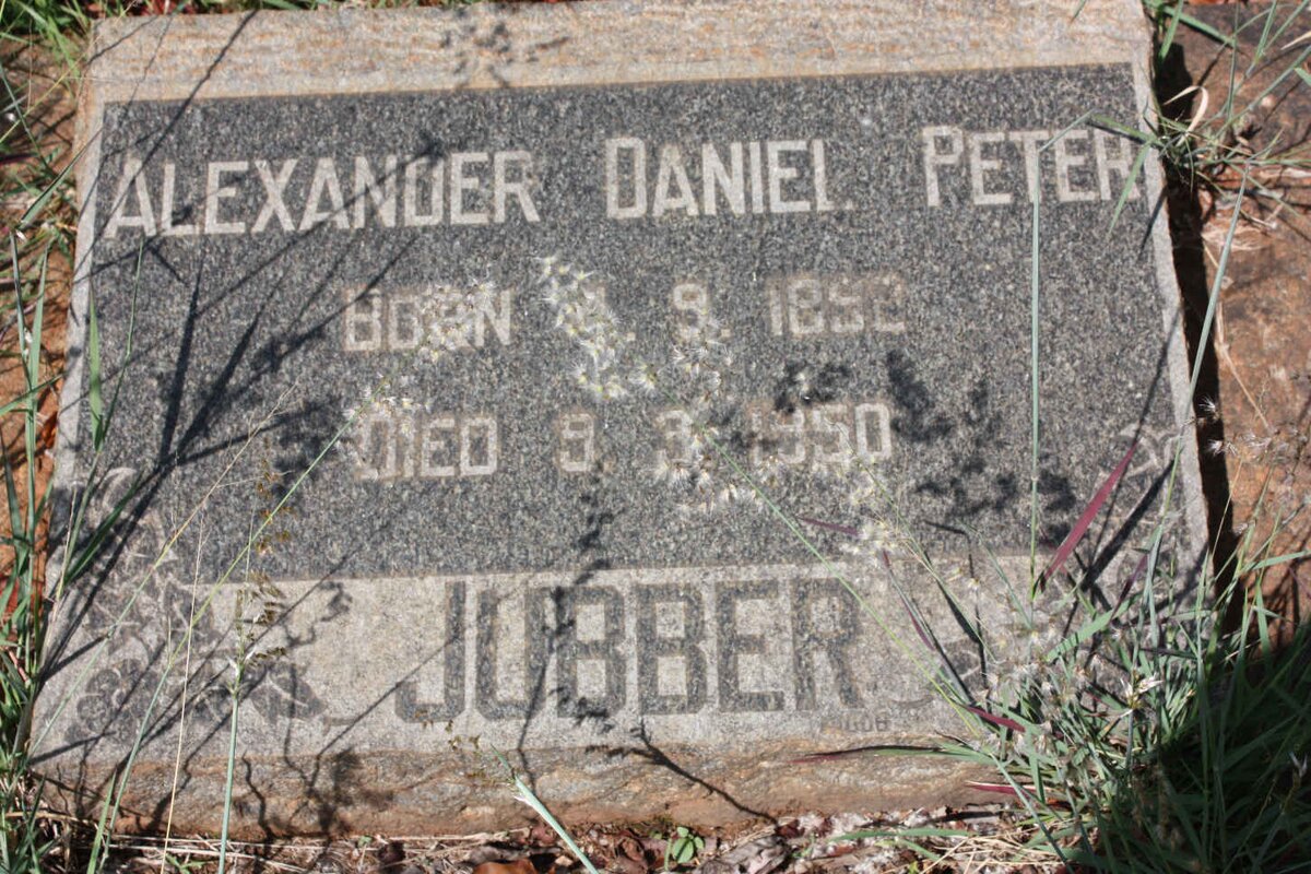 JUBBER Alexander Daniel Peter 1892-1950
