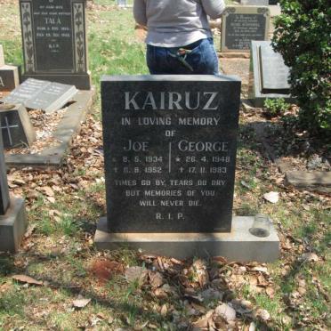 KAIRUZ Joe 1934-1952 :: KAIRUZ George 1948-1983