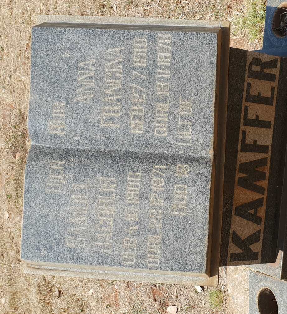 KAMFFER Samuel Jacobus 1906-1971 &amp; Anna Francina 1910-1978