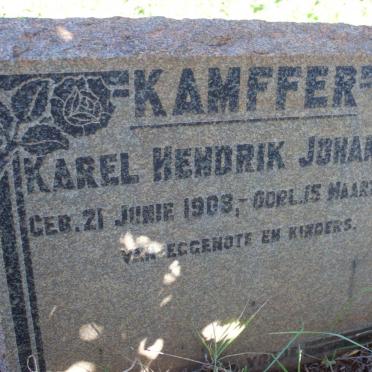 KAMFFER Karel Hendrik Johannes 1908-1957