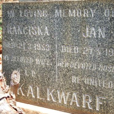 KALKWARF Jan -1964 &amp; Franciska -1953