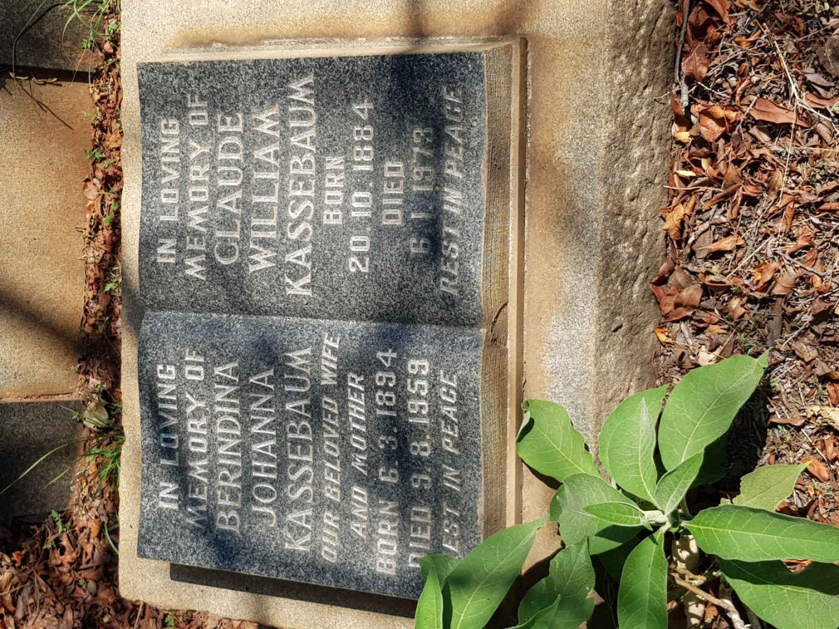 KASSEBAUM Claude William 1884-1973 &amp; Berindina Johanna 1894-1959