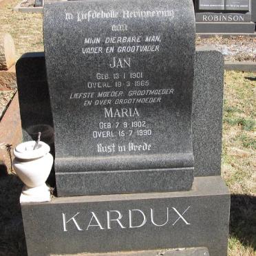 KARDUX Jan 1901-1965 &amp; Maria 1902-1990 