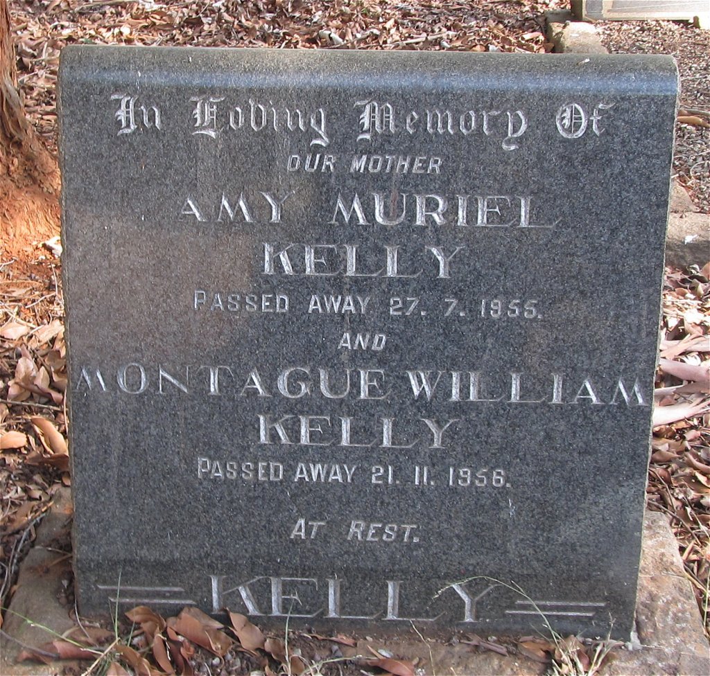 KELLY Montague William -1956 &amp; Amy Muriel -1955