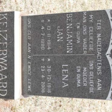 KEIZERWAARD Benjamin Jan 1914-1980 &amp; Lena 1916-2008