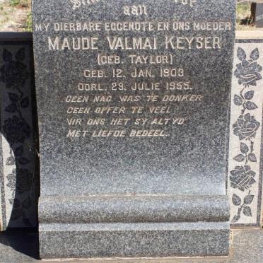 KEYSER Maude Valmai nee TAYLOR 1903-1955