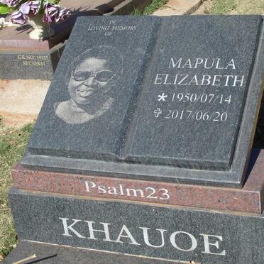 KHAUOE Mapula Elizabeth 1950-2017