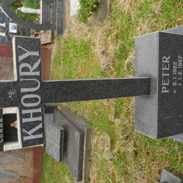 KHOURY Peter 1922-1987 &amp; Barendina 1927-1996