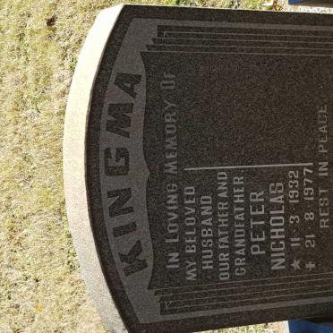 KINGMA Peter Nicholas 1932-1977