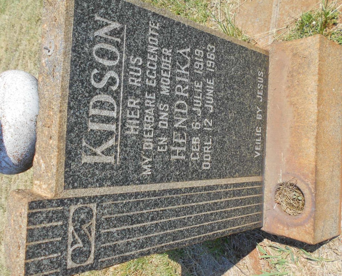 KIDSON Hendrika 1919-1963