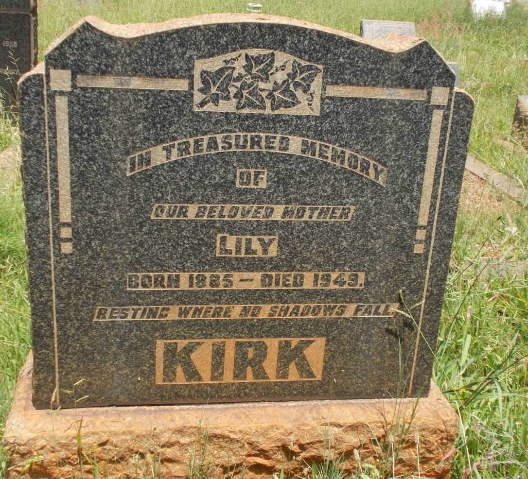 KIRK Lily 1885-1949