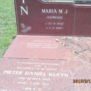 KLEYN Maria M.J. 1937-1987 :: KLEYN Pieter Daniel 1959-2011