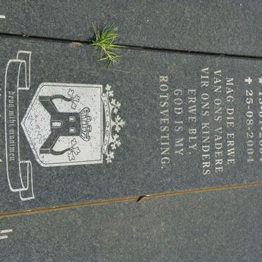 KNOETZE Martin Johannes 1929- &amp; Aletta Herculina Gertruida COETZEE 1934-2004 :: MYBURGH Albert Lambertz 2004-2004