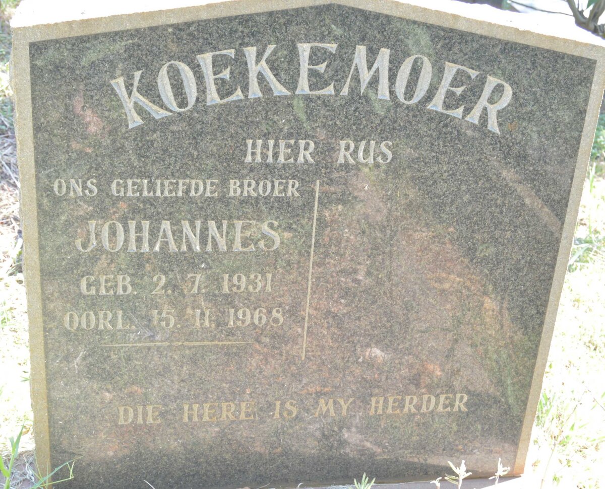 KOEKEMOER Johannes 1931-1968