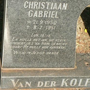 KOLF Christiaan Gabriel, van der 1950-1951