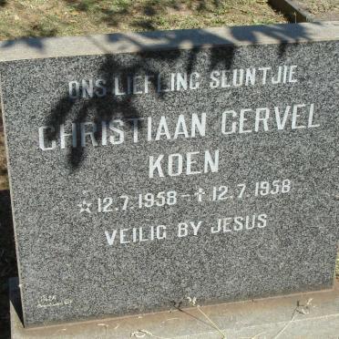 KOEN Christiaan Gervel 1958-1958