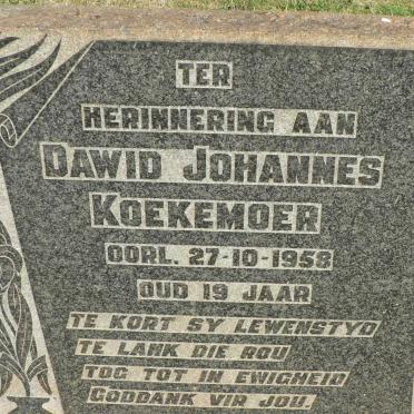 KOEKEMOER Dawid Johannes -1958