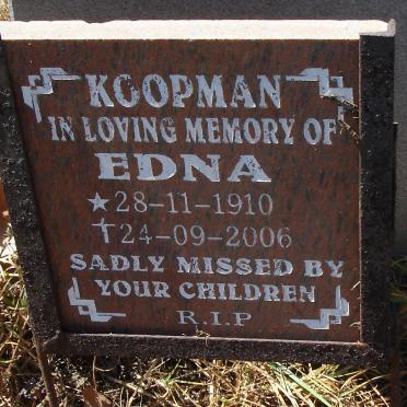 KOOPMAN Edna 1910-2006