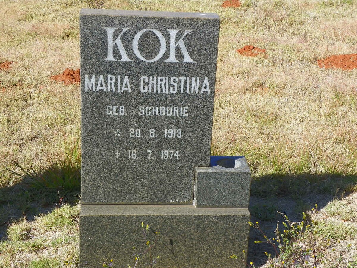 KOK Maria Christina nee SCHOURIE 1913-1974