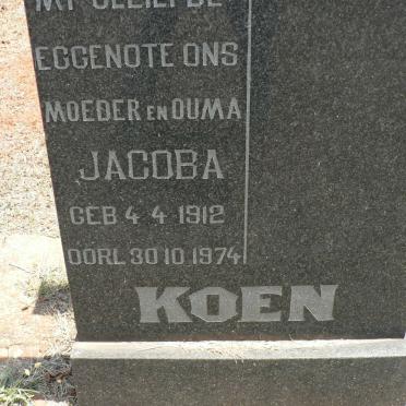 KOEN Jacoba 1912-1974