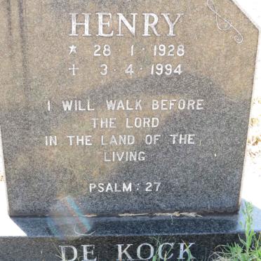 KOCK Henry, de 1928-1994