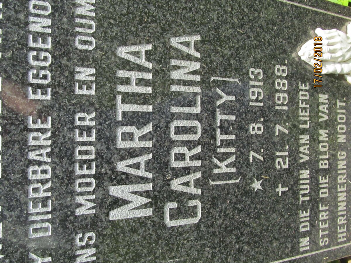 KOCK George, de 1907-1990 &amp; Martha Carolina 1913-1988