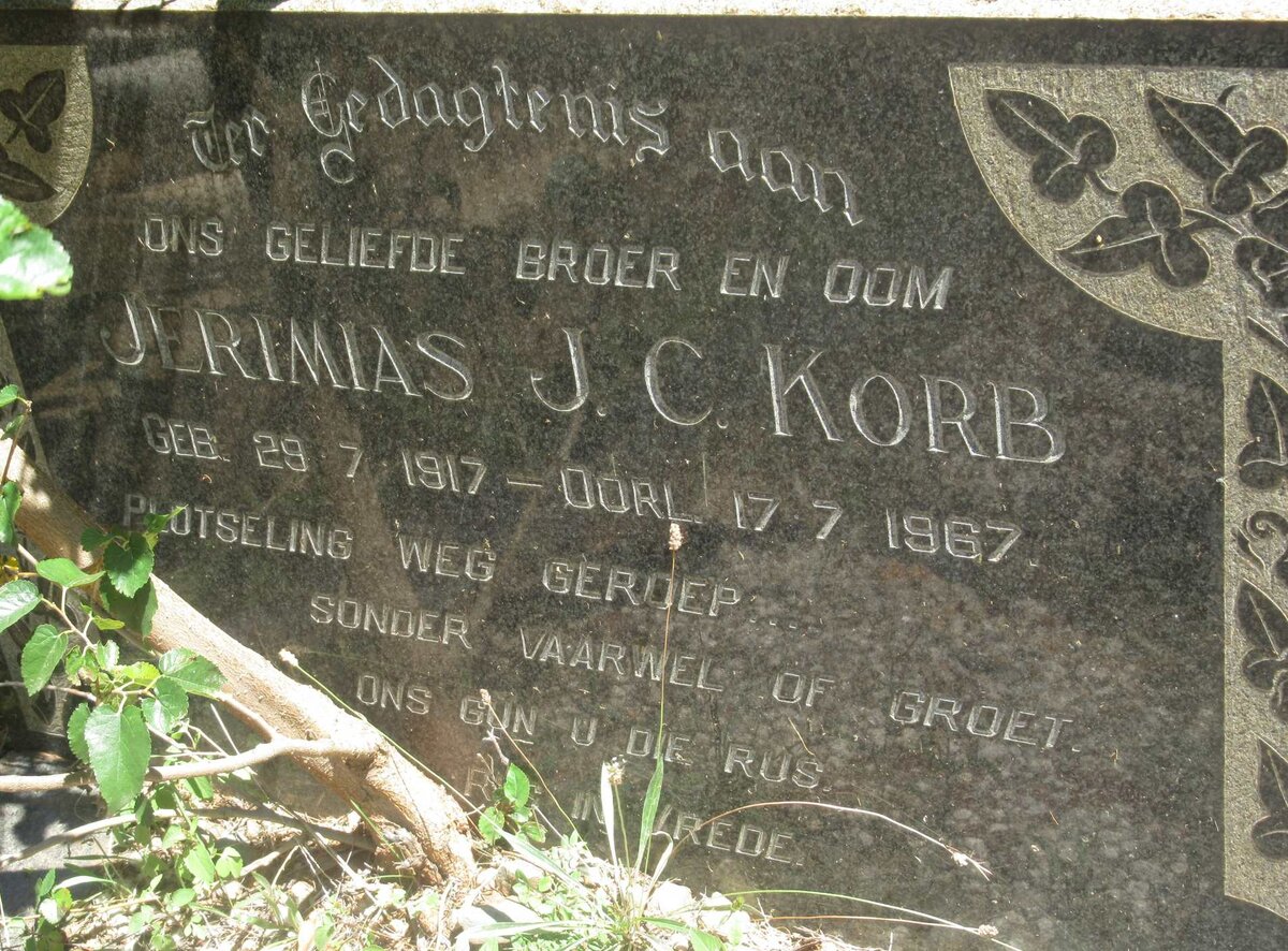 KORB Jeremias J.C. 1917-1967