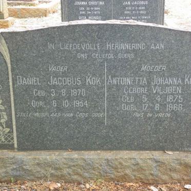 KOK Daniel Jacobus 1870-1954 &amp; Antoinetta Johanna VILJOEN 1875-1968