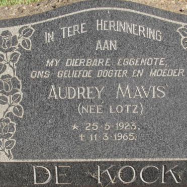 KOCK Audrey Mavis, de nee LOTZ 1923-1965