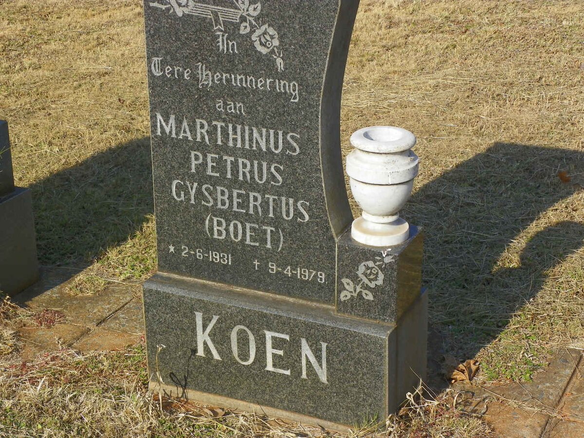KOEN Marthinus Petrus Gysbertus 1931-1979