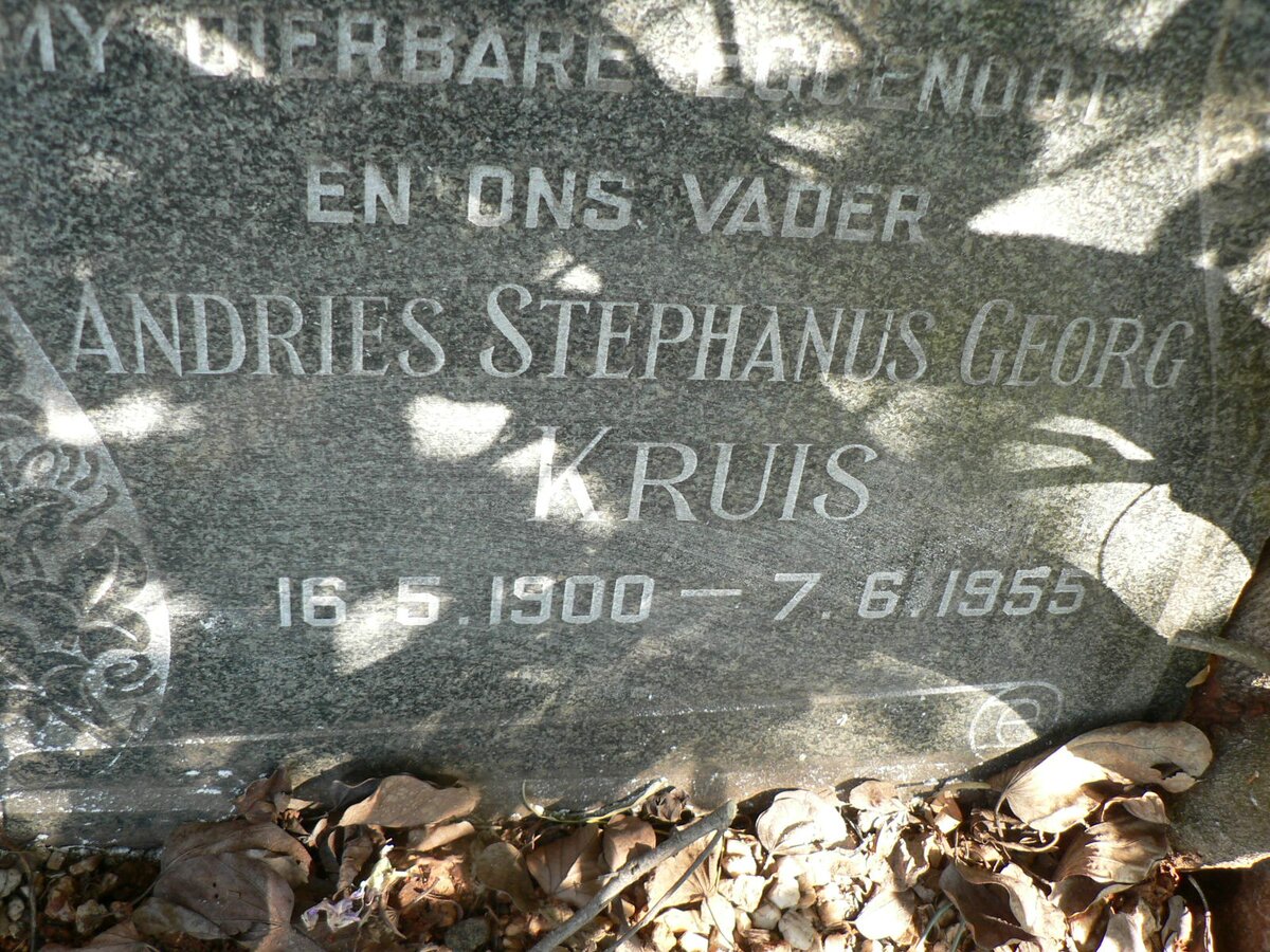 KRUIS Andries Stephanus Georg 1900-1955