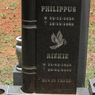 KRUIS Philippus 1930-1980 &amp; Riekie 1936-2009