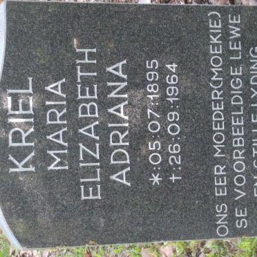 KRIEL Maria Elizabeth Adriana 1895-1964