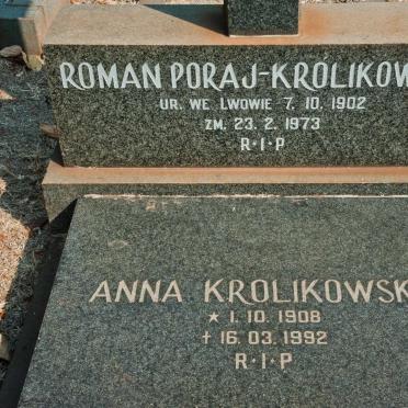 KROLIKOWSKI Roman Poraj 1902-1973 &amp; Anna 1908-1992
