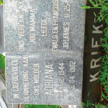 KRIEK Adriana 1944-1982