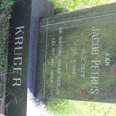 KRUGER Jacob Petrus  1929-1981