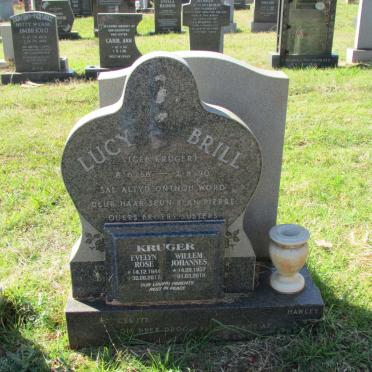 KRUGER Willem Johannes 1937-2019 &amp; Evelyn Rose 1944-2017 :: BRILL Lucy nee KRUGER 1968-1990