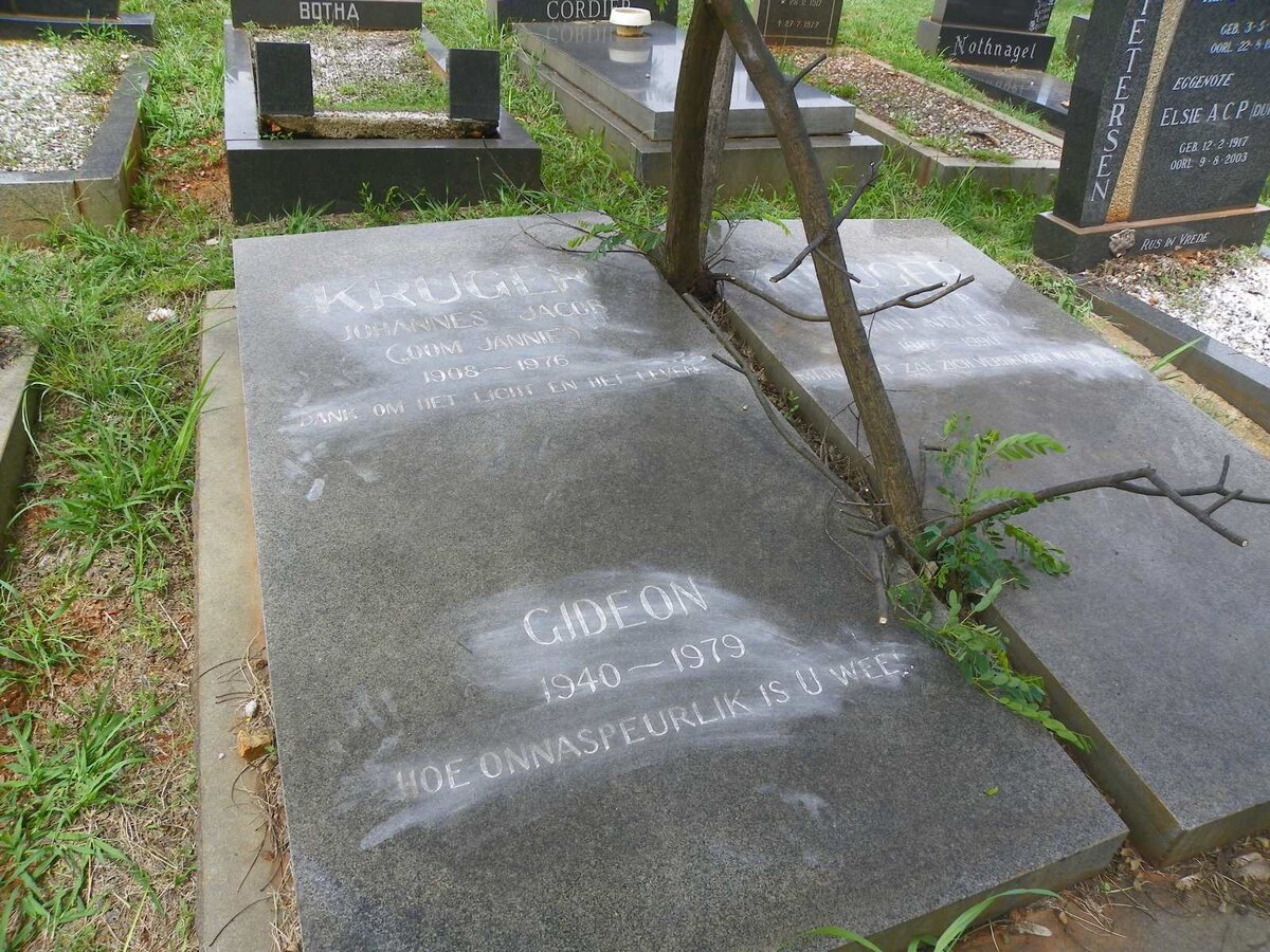 KRUGER Johannes Jacob 1908-1976 :: KRUGER Gideon 1940-1979